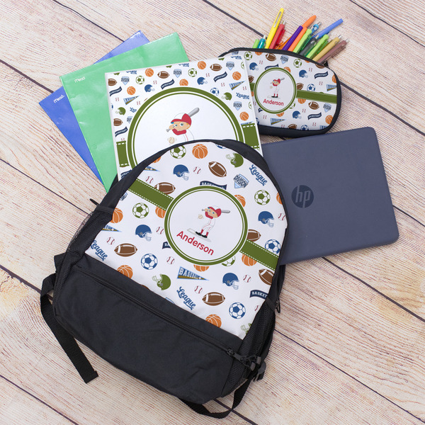 Sports Large Backpack - Black - With Stuff