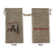 Sports Large Burlap Gift Bags - Front & Back