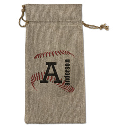 Sports Large Burlap Gift Bag - Front