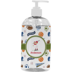 Sports Plastic Soap / Lotion Dispenser (16 oz - Large - White) (Personalized)