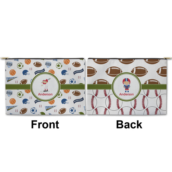 Sports Large Zipper Pouch Approval (Front and Back)