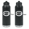 Sports Laser Engraved Water Bottles - Front & Back Engraving - Front & Back View