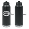 Sports Laser Engraved Water Bottles - Front Engraving - Front & Back View