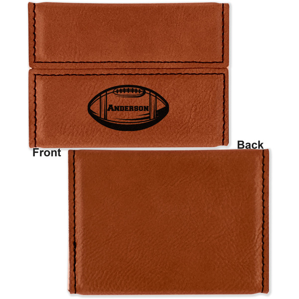 Sports Leather Business Card Holder Front Back Single Sided - Apvl