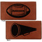 Sports Leather Checkbook Holder Front and Back
