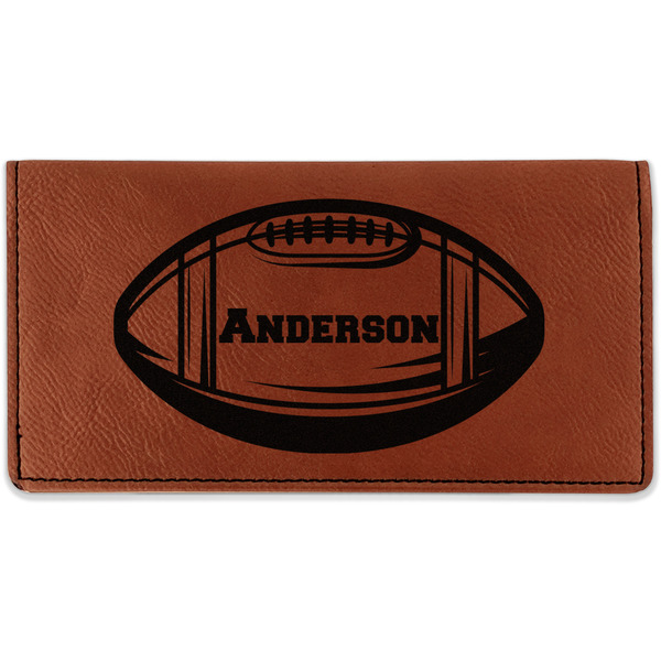 Custom Sports Leatherette Checkbook Holder - Double Sided (Personalized)