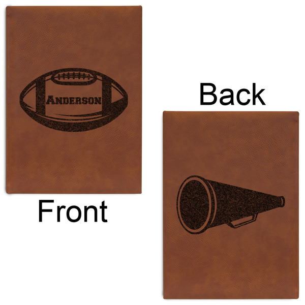 Sports Leatherette Journals - Large - Double Sided - Front & Back View