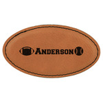 Sports Leatherette Oval Name Badge with Magnet (Personalized)