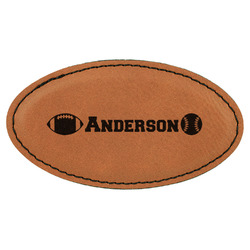 Sports Leatherette Oval Name Badge with Magnet (Personalized)