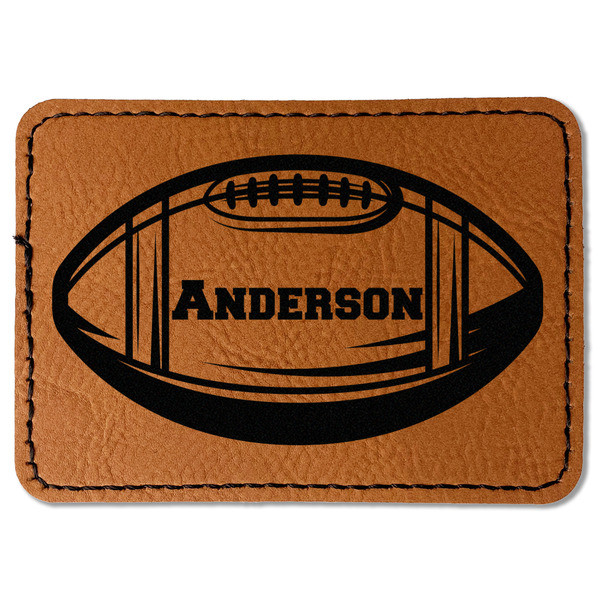 Custom Sports Faux Leather Iron On Patch - Rectangle (Personalized)