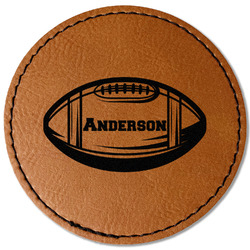 Sports Faux Leather Iron On Patch - Round (Personalized)
