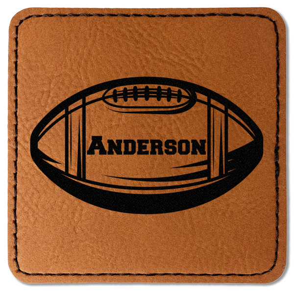 Custom Sports Faux Leather Iron On Patch - Square (Personalized)