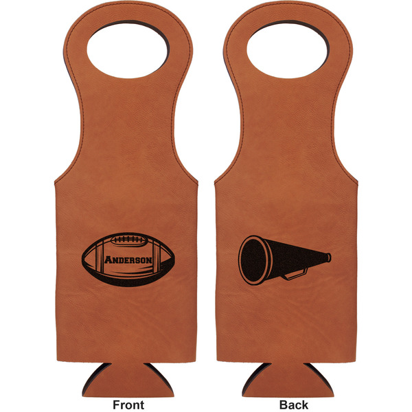 Sports Leatherette Wine Tote Double Sided - Front and Back