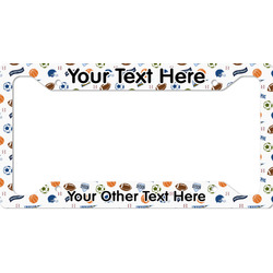Sports License Plate Frame - Style A (Personalized)
