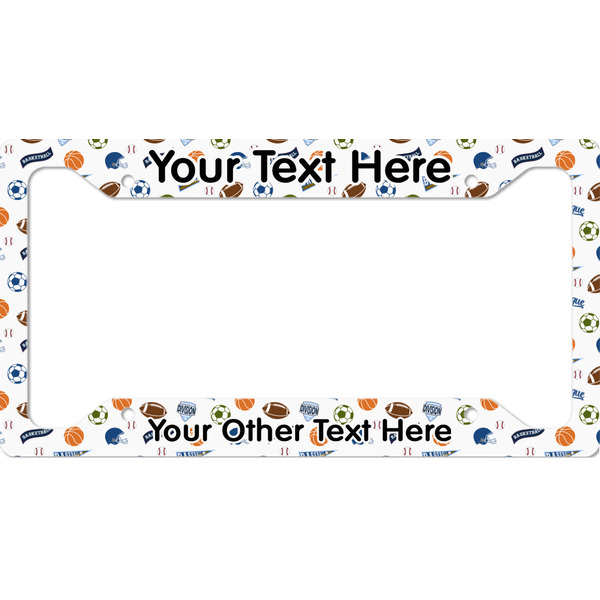Custom Sports License Plate Frame - Style A (Personalized)