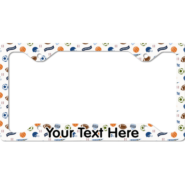 Custom Sports License Plate Frame - Style C (Personalized)