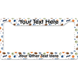 Sports License Plate Frame - Style B (Personalized)