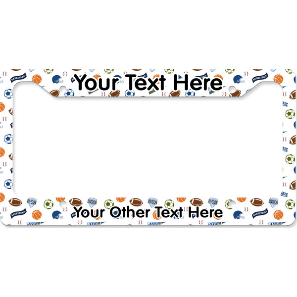 Sports License Plate Frame Wide