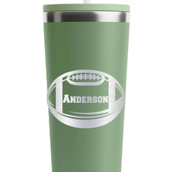 Sports RTIC Everyday Tumbler with Straw - 28oz - Light Green - Double-Sided (Personalized)