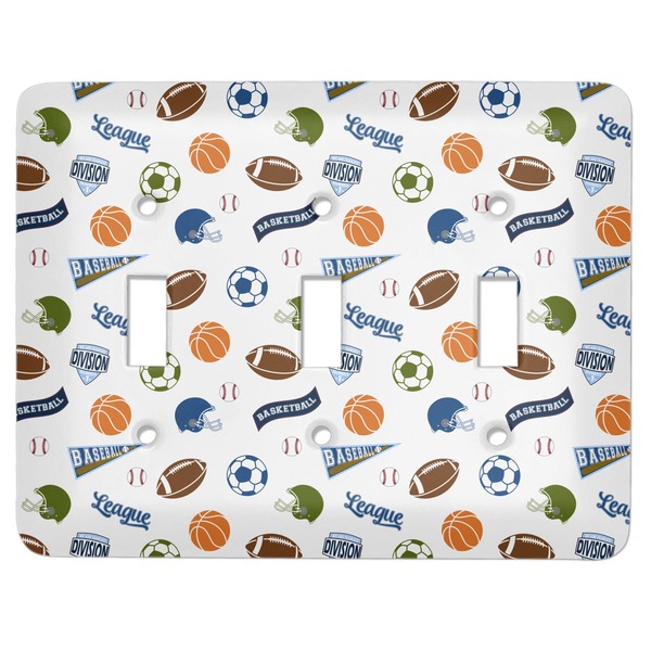 Custom Sports Light Switch Cover (3 Toggle Plate)