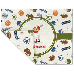 Sports Double-Sided Linen Placemat - Single w/ Name or Text