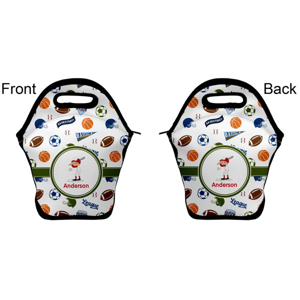 Sports Lunch Bag - Front and Back