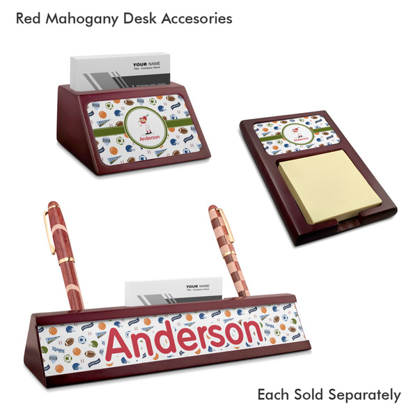 Sports Mahogany Desk Accessories