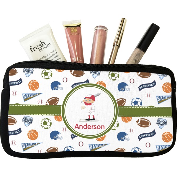 Custom Sports Makeup / Cosmetic Bag - Small (Personalized)