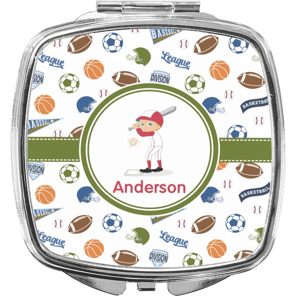 Custom Sports Compact Makeup Mirror (Personalized)