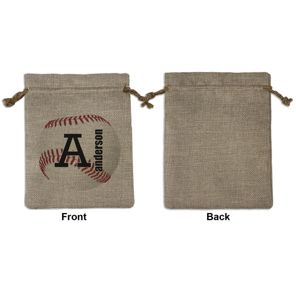 Sports Medium Burlap Gift Bag - Front Approval