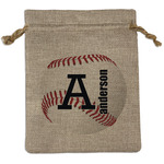 Sports Medium Burlap Gift Bag - Front