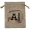 Sports Medium Burlap Gift Bag - Front