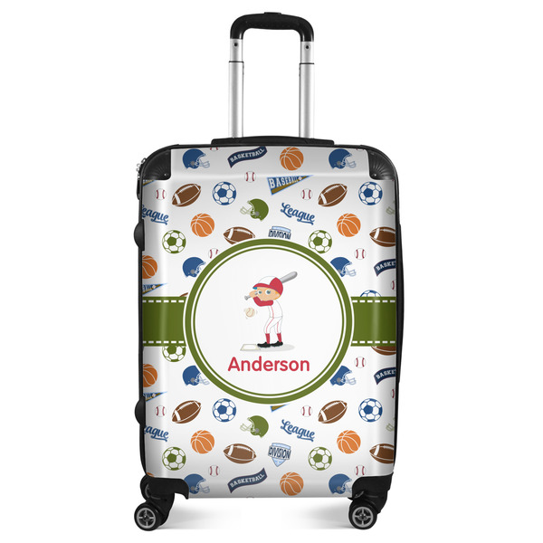 Custom Sports Suitcase - 24" Medium - Checked (Personalized)