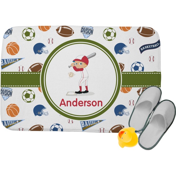 Custom Sports Memory Foam Bath Mat (Personalized)