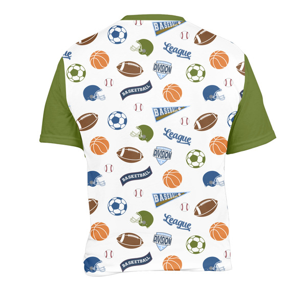 Sports Men's Crew Neck T Shirt Medium - Back