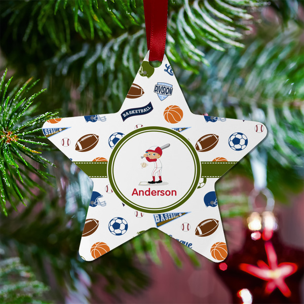 Sports Metal Star Ornament - Lifestyle