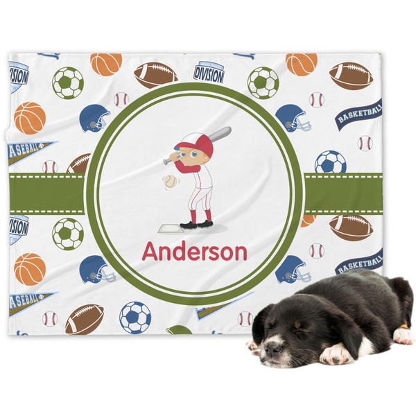 Custom Sports Dog Blanket (Personalized)