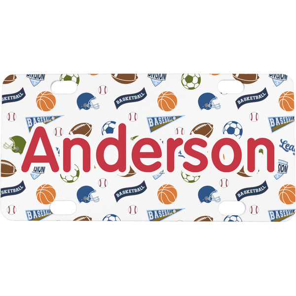 Custom Sports Mini / Bicycle License Plate (4 Holes) (Personalized)