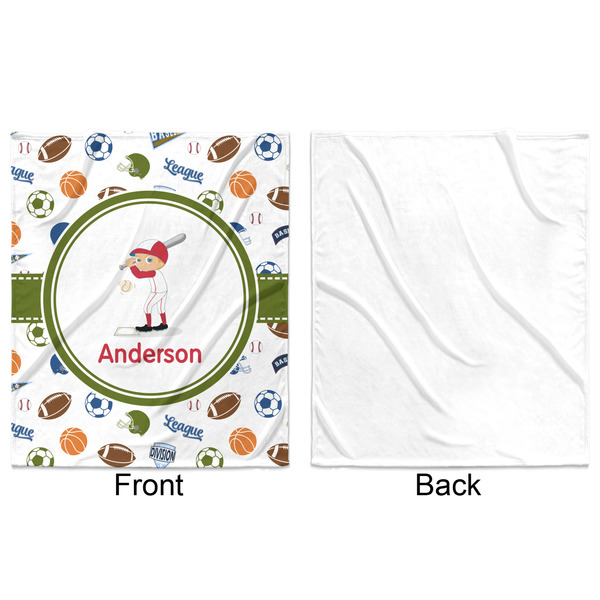 Sports Minky Blanket - 50"x60" - Single Sided - Front & Back