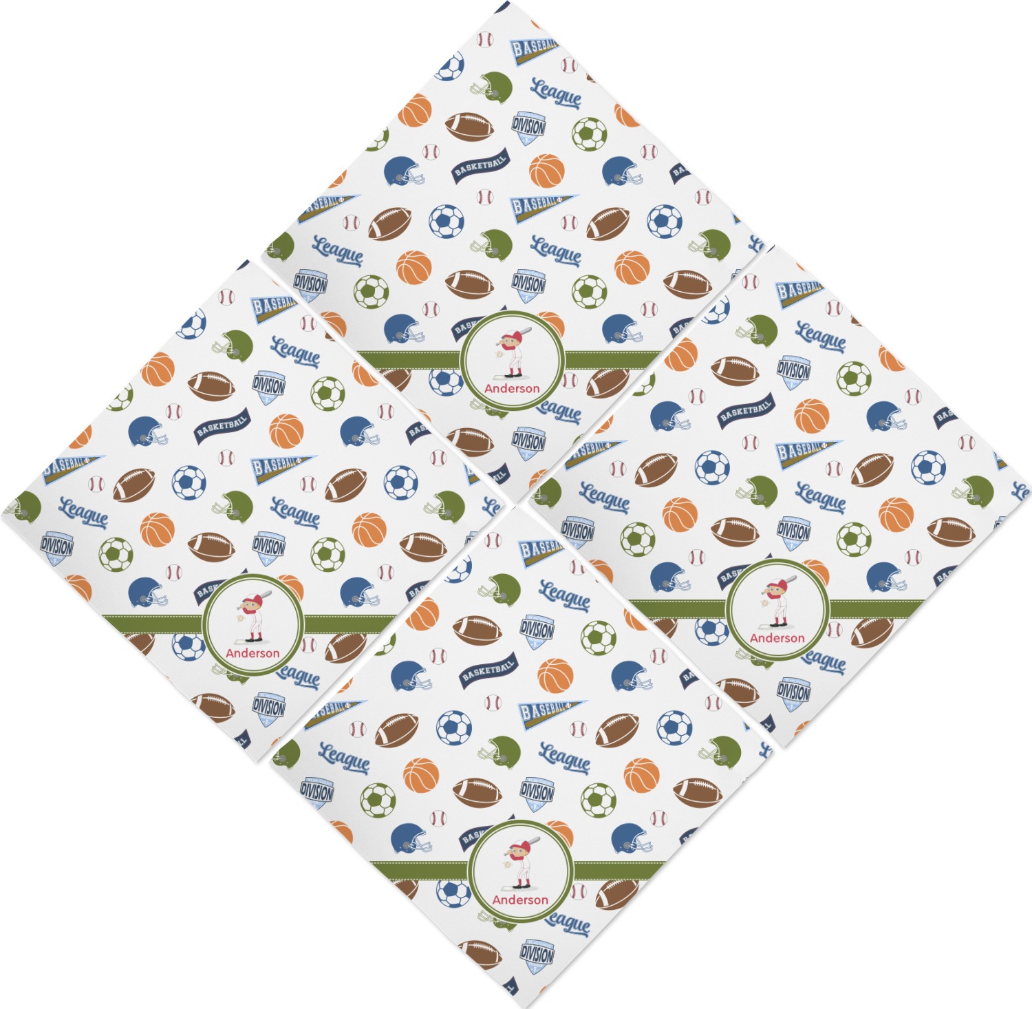 Sports Cloth Napkins (Set of 4) (Personalized) YouCustomizeIt