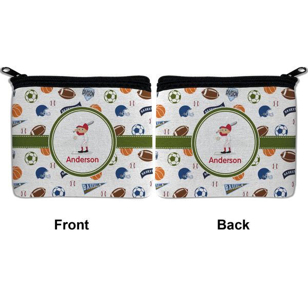 Sports Neoprene Coin Purse - Front & Back (APPROVAL)