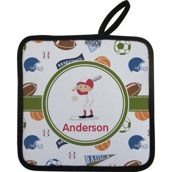 Custom Sports Pot Holder w/ Name or Text