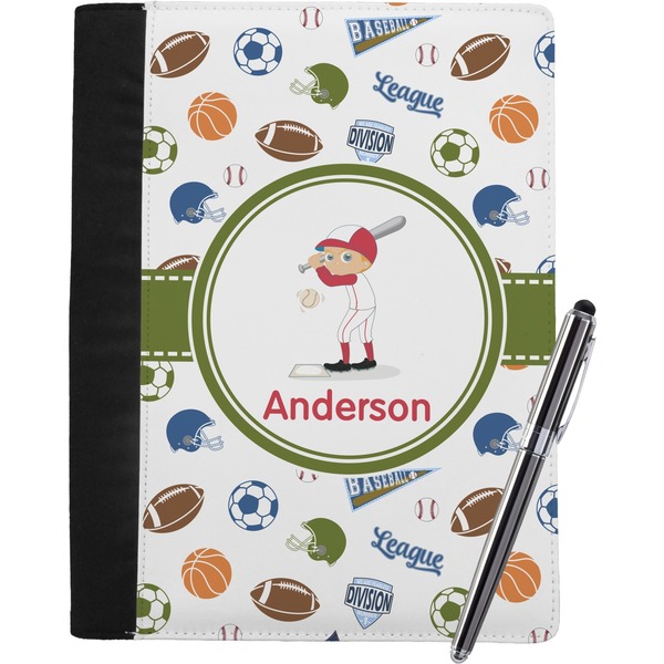 Custom Sports Notebook Padfolio - Large w/ Name or Text