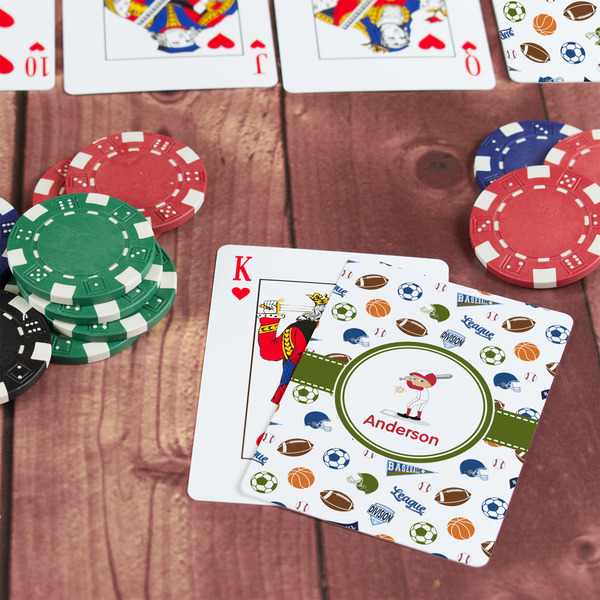 Sports On Table with Poker Chips