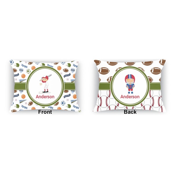 Sports  Outdoor Rectangular Throw Pillow (Front and Back)