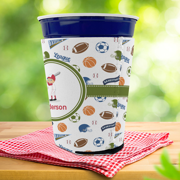 Sports Party Cup Sleeves - with bottom - Lifestyle