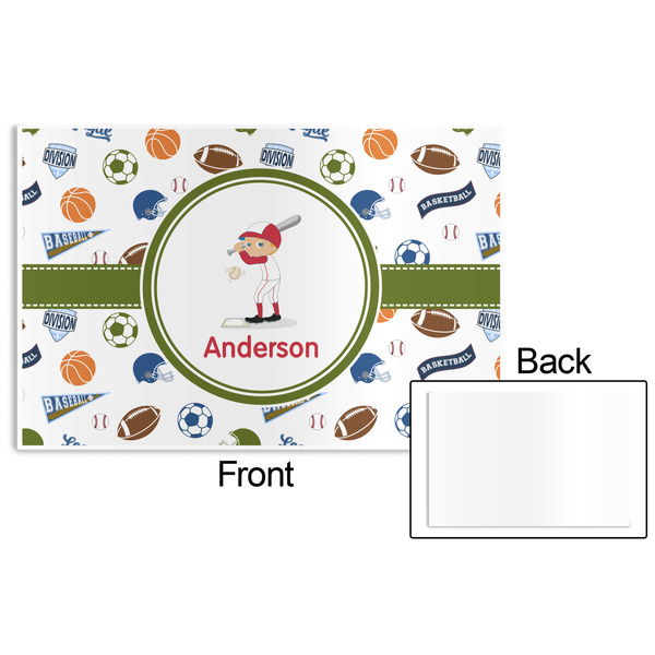 Sports Disposable Paper Placemat - Front & Back