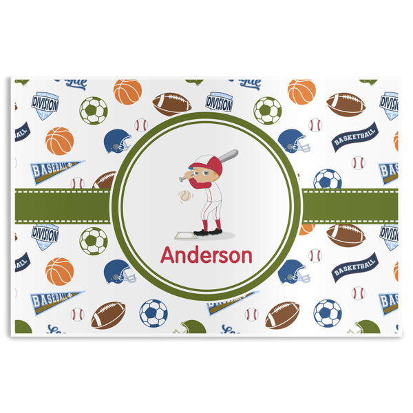Custom Sports Disposable Paper Placemats (Personalized)