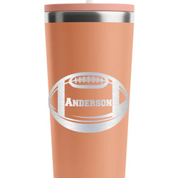 Sports RTIC Everyday Tumbler with Straw - 28oz - Peach - Single-Sided (Personalized)