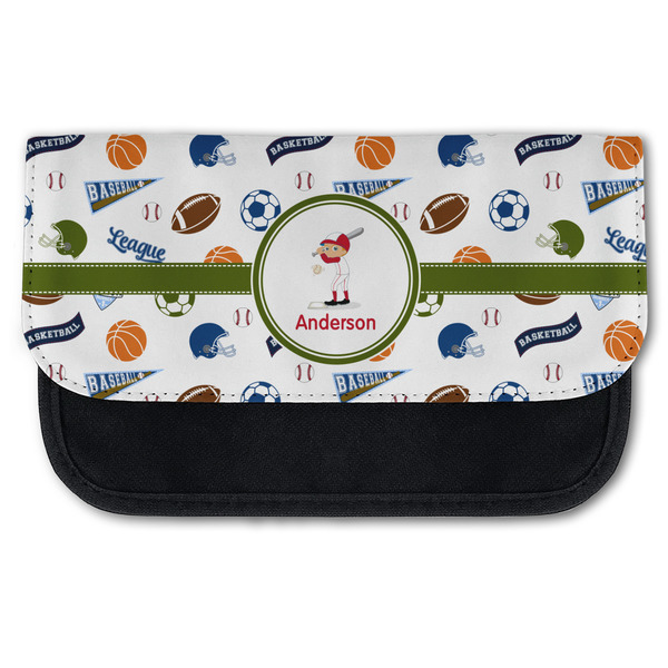 Custom Sports Canvas Pencil Case w/ Name or Text